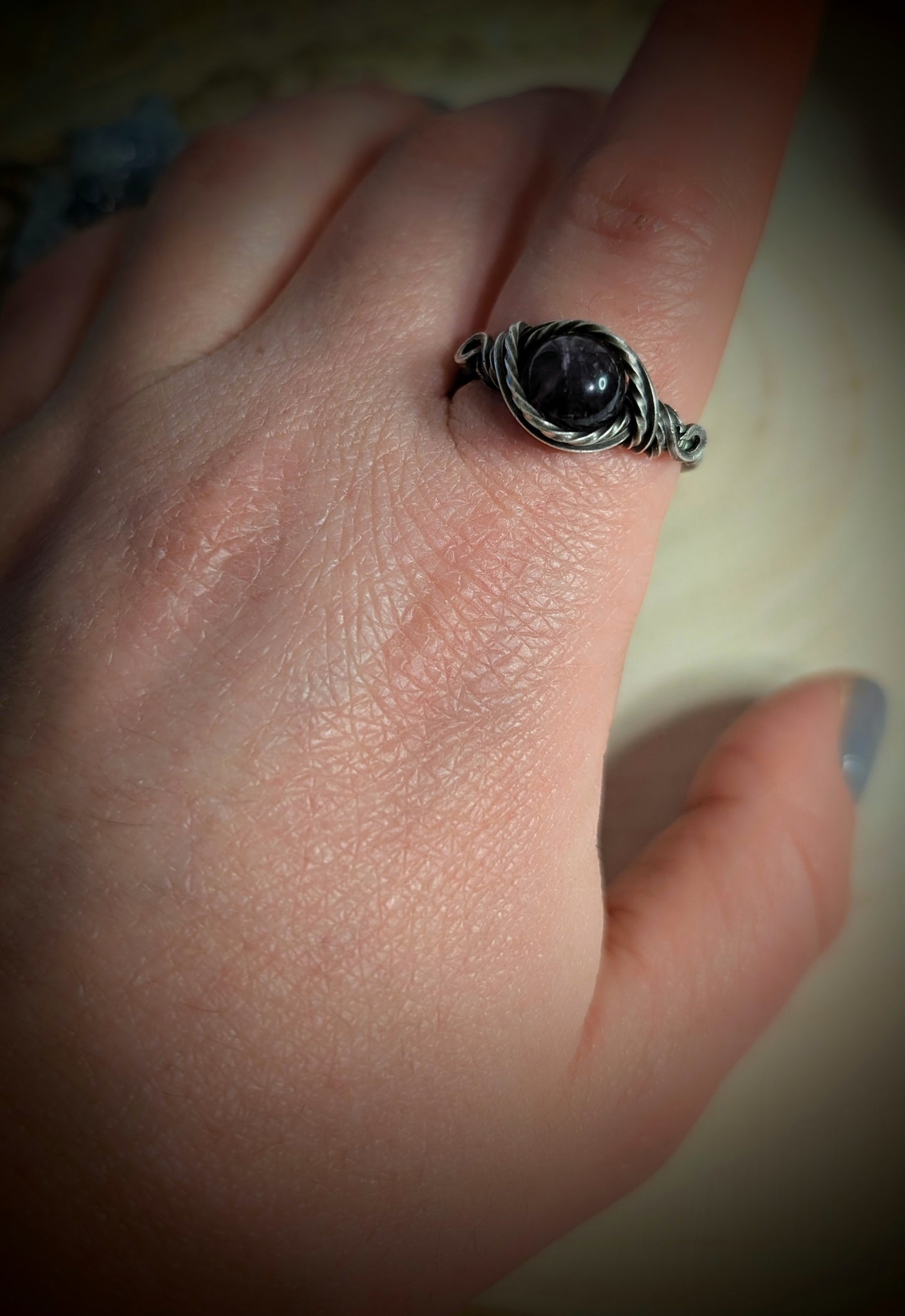 Amethyst Ring in 925 Sterling Silver, size 7