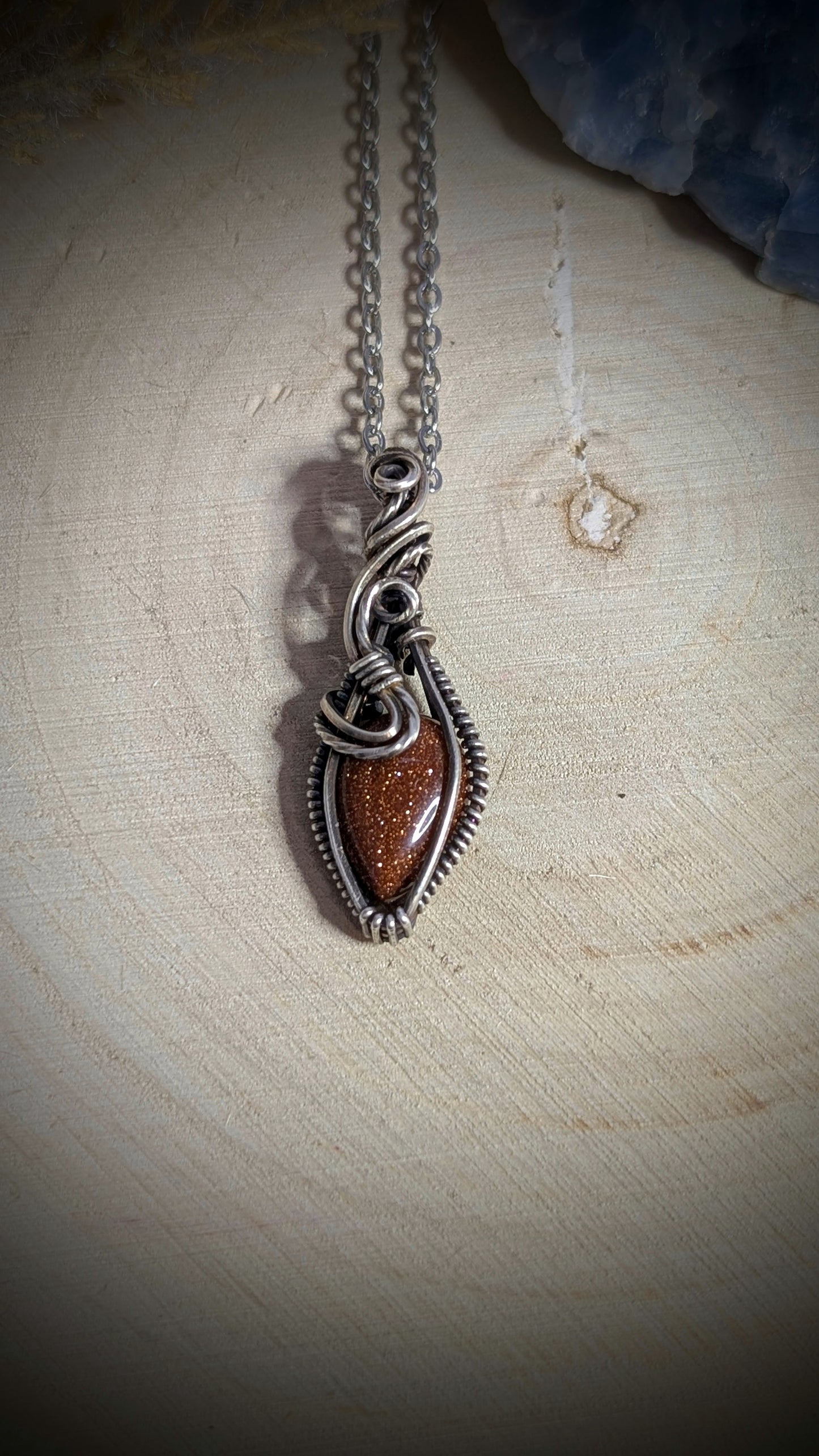 Dragon Born - Goldstone in Sterling Silver
